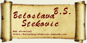 Beloslava Steković vizit kartica